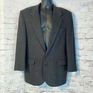 Botany 500 Five Hundred Men’s Suit Jacket Blazer Sport Coat Camel Hair Gray USA